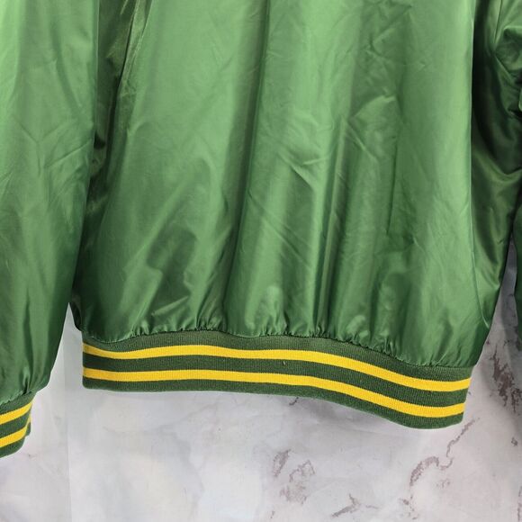 Aritzia TNA Jacket Men Small Green Stadium Yellow Varsity Bomber Coat Letterman - Picture 7 of 11